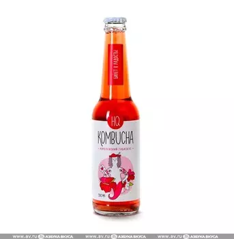 Комбуча «Королевский гибискус» от Фионы Гикраминой, HQ Kombucha, 330 мл, Московская область