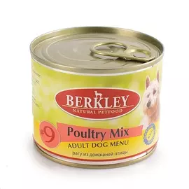 Консервы для собак Berkley рагу из птицы с оливковым маслом №9 200г Германия