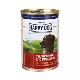 Консервы для собак Happy Dog "Телятина с сердцем" 400г