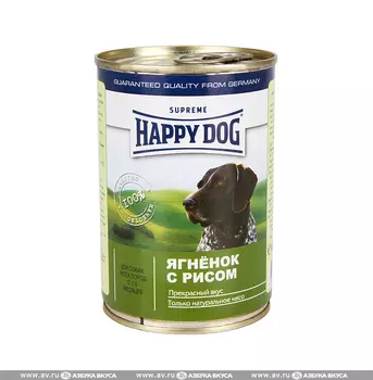 Консервы для собак Happy Dog "Ягненок и рис" 400г