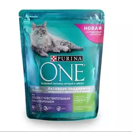 Корм для кошек Purina ONE с чувствительным пищеварением 750г Италия