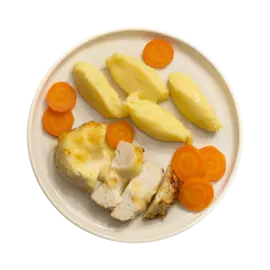 Котлета куриная запеченная в соусе с картофельным пюре, «Вкусно Детям», 260 г