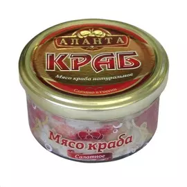 Краб натуральный для салата "Аланта" 180 г, Россия