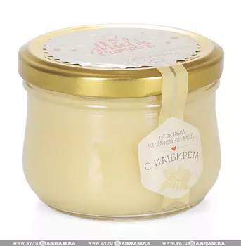 Крем-мёд Miel de lamour цветочный с имбирем 250 г Россия