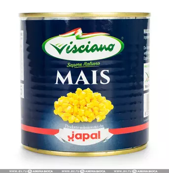 Кукуруза консервированная, Visciano, 340 г, Италия