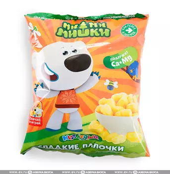 Кукурузные палочки Мультяша Ми-Ми-Мишки сладкие 60г Беларусь