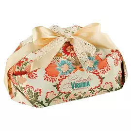 Кулич Amaretti Virginia Colomba Classico с апельсиновыми цукатами в тканевой упаковке 750 г с бантом Италия