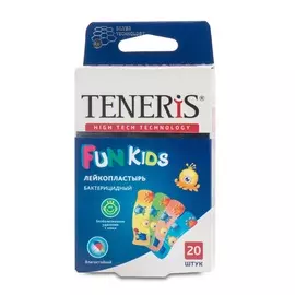Лейкопластырь TENERIS Fun Kids бактерицидный 20шт Великобритания