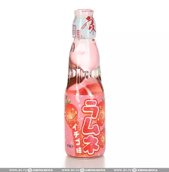 Лимонад Ramune со вкусом клубники 0.33л ст/бут Япония