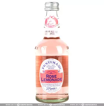 Лимонад «Розовый лимонад», стеклянная бутылка , Fentimans, 0.275 л, Великобритания