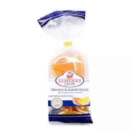 Мармелад «Дольки апельсиновые и лимонные», Luhders, 175 г, Германия