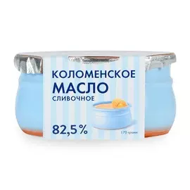 Масло Коломенское Традиционное 82,5% сладко-сливочное несолёное 170г Россия, БЗМЖ