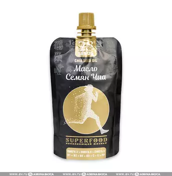 Масло семян Чиа 28 SEEDS холодного отжима 100мл дой-пак Россия