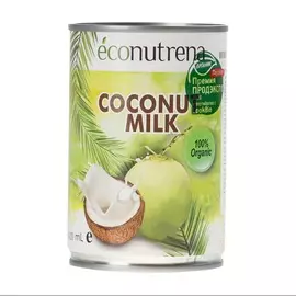 Молоко кокосовое Econutrena органическое 17% 400мл ж/б Шри-Ланка