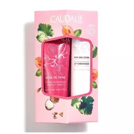 Набор Caudalie "Rose de Vigne" Идеальный дуэт: Крем для рук и ногтей 30 мл + Гигиеническая помада 4,5 г Франция