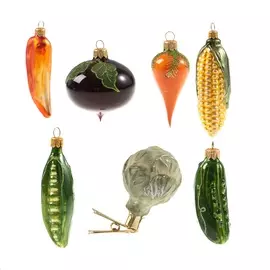Набор игрушек для елки ручной работы "Овощи" Irena "Коллекция Традиции" 7 шт, Украина