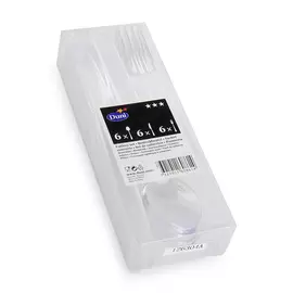 Набор одноразовых приборов из пластика 18.5 см Duni 18 шт, Китай