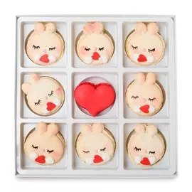 Набор пирожных Макарони "Зайки с сердцем" Mon Bon 420г ООО "Мон Бон" Россия