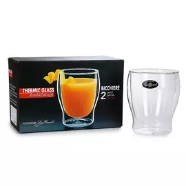 Набор термоустойчивых стаканов Bormioli Luigi 350мл двойные стенки, набор 2 штуки Италия