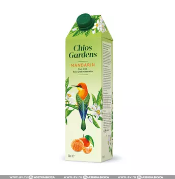 Напиток сокосодержащий Chios Gardens Mandarin со вкусом мандарина 1л Tetra Pak Греция