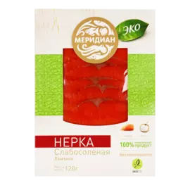 Нерка Меридиан слабосоленая ломтики 120г Россия