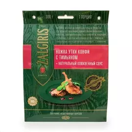 Ножка утки Zalgiris конфи с клюквенным соусом 300г Россия