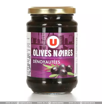 Оливки черные без косточки, SISTEM U, 160 г, Франция