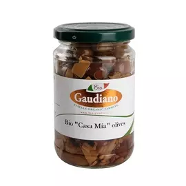 Оливки черные с косточкой, Gaudiano, 314 мл/280 г, Италия