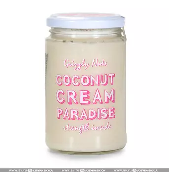 Паста кокосовая Grizzly Nuts PARADISE кремовая 370 г стекло Россия