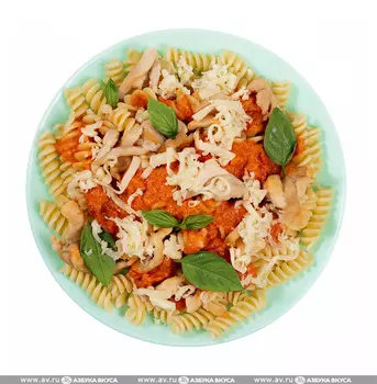 Паста с курицей, моцареллой и томатным соусом "Уже Готово" 300 г, Россия