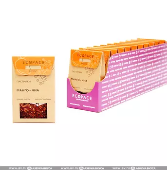 Пастилки EcoSpace Манго-Чиа EХOTIC 40 г Россия