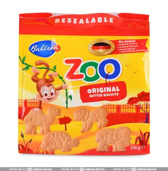 Печенье Leibniz Zoo сливочный вкус, Bahlsen, 100 г