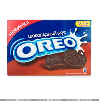 Печенье «Oreo шоколадное» с шоколадной начинкой, 228 г