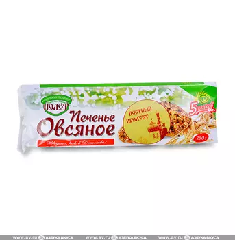 Печенье Овсяное 5 злаков Полет 250 г