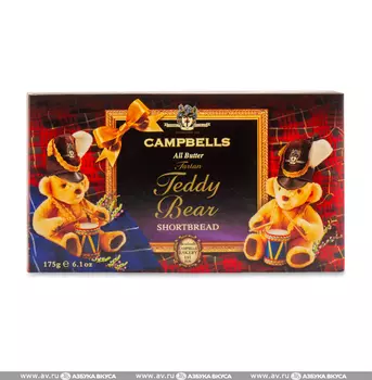 Печенье песочное фигурное Campbells Tartan Teddy Bear 175 г, Великобритания