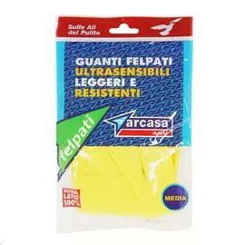 Перчатки из латекса с хлопковым напылением Arcasa, M, 1 пара, Италия