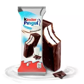 Пирожное Kinder Пингви покрытое темным шоколадом 30г Германия, БЗМЖ