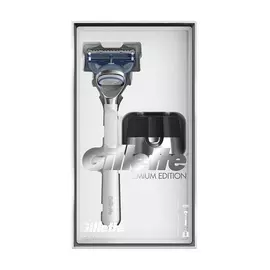 Подарочный набор Gillette Fusion Sets Бритва SkinGuard Sensitive со сменной кассетой + магнитная подставка Китай