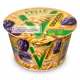 Продукт овсяный ферментированный «Овсянка-чернослив», Velle, 180 г, Россия