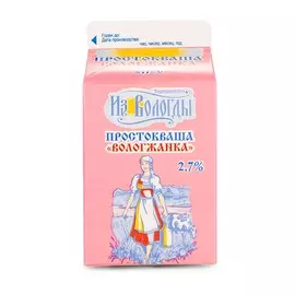 Простокваша Вологжанка 2,7% 470г Россия, БЗМЖ