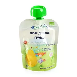 Пюре Fleur Alpine груша с 4 месяцев 90 г пауч Великобритания