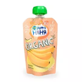 Пюре фруктовое ФрутоНяня из бананов Organic с 6 месяцев 90г пауч Россия