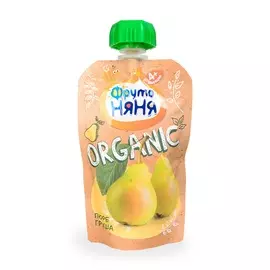 Пюре фруктовое ФрутоНяня из груши Organic с 4 месяцев 90г пауч Россия