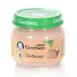 Пюре Gerber индейка с 6 месяцев 80 г Польша