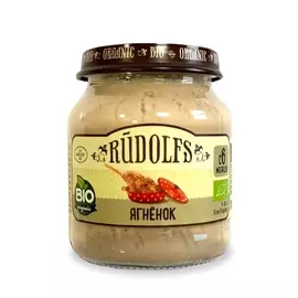 Пюре мясное Rudolfs Ягнёнок стерилизованное гомогенизированное 120г Латвия