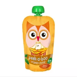 Пюре Peek-a-boo груша и манго с 6 месяцев 113 г дой-пак Испания