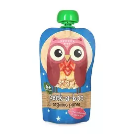 Пюре «Яблоко, банан, клубника, овсянка» с 6 месяцев, Peek-a-boo, 113 г, Испания