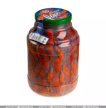 Раки консервированные РакиКраб Волжские в солевой заливке 3 л Россия