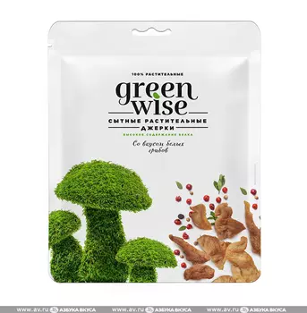 Растительные джерки с грибами Greenwise 36 г, Россия