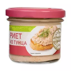 Риет из тунца Меридиан 100г стекло